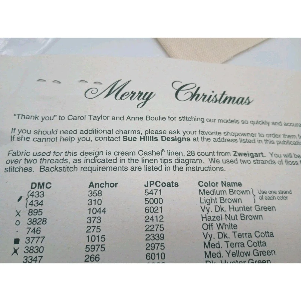Sue Hillis Designs Counted Cross Stitch Complete Kit Merry Christmas L162